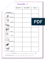 What foods does NAME like and dislike