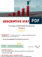 Descriptive Statistics: TA: Rania Abdelwahab El Ghonemy