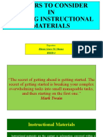 Factors To Consider in Writing Instructional Materials