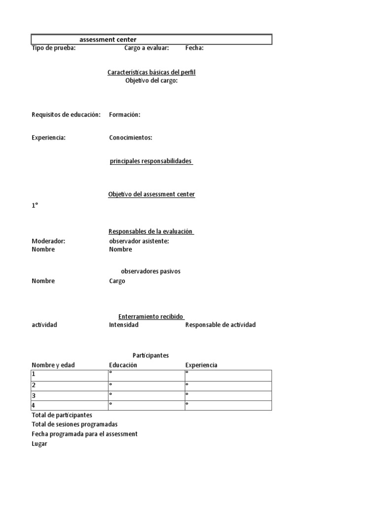 Documento Assessment | PDF