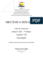 Resolução Braja M Das - 7ª Ed - Capítulo 08 - Percolação.docx
