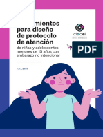 Lineamientos para El Diseño de Protocolo de Atención de Niñas y Adolescentes Menores de 15 Años Con Embarazo No Intencional