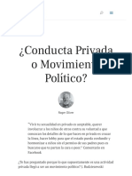 ¿Conducta Privada o Movimiento Político - Vision América Latin