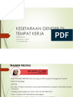 Kesetaraan Gender Di Tempat Kerja