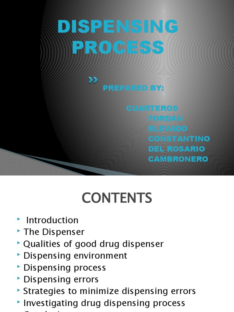 Dispensing Process PDF Pharmacy Medical Prescription