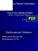 Critically Ill PT 1 - Cardiovascular Problems
