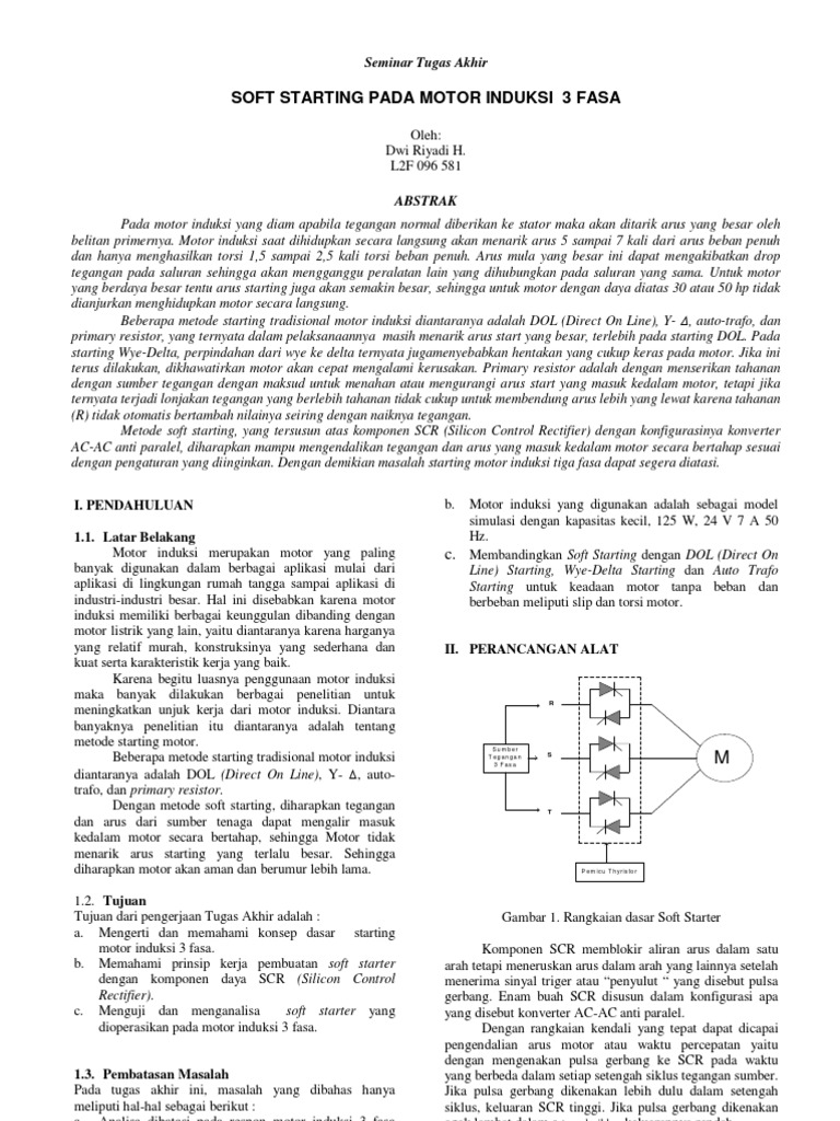 Rangkaian Soft Starter Motor 3 Fasa | PDF