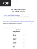 Data Hacker Initiation Database Guide Written by Ross Tunney