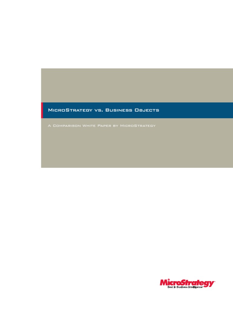 MicroStrategy vs. Business Objects | PDF | Business Intelligence ...