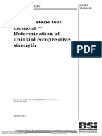 Natural Stone Test Methods - Determination of Uniaxial Compressive Strength