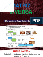 Tema 5 Presentación Matriz Inversa