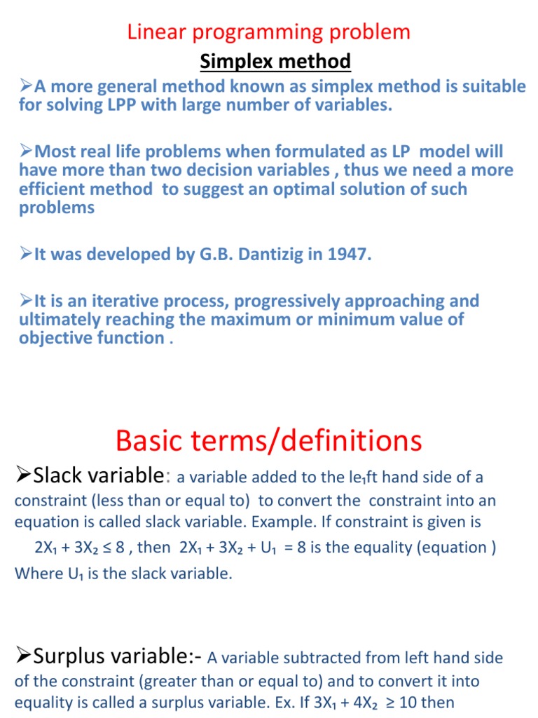 Simplex Method Microsoft Office PowerPoint Presentation | PDF ...