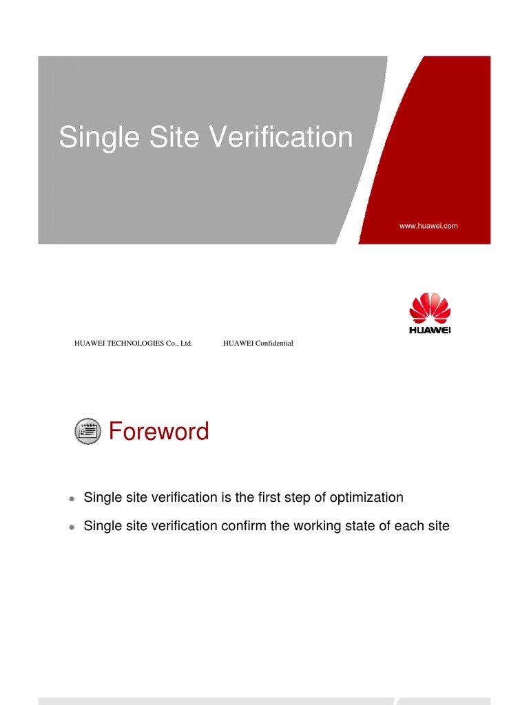 Single Site Verification Process Guide | PDF | Technology & Engineering