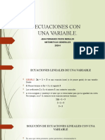 Como Resolver Ecuaciones Con Una Variable