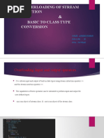 Overloading of Stream Function Basic To Class Type Conversion