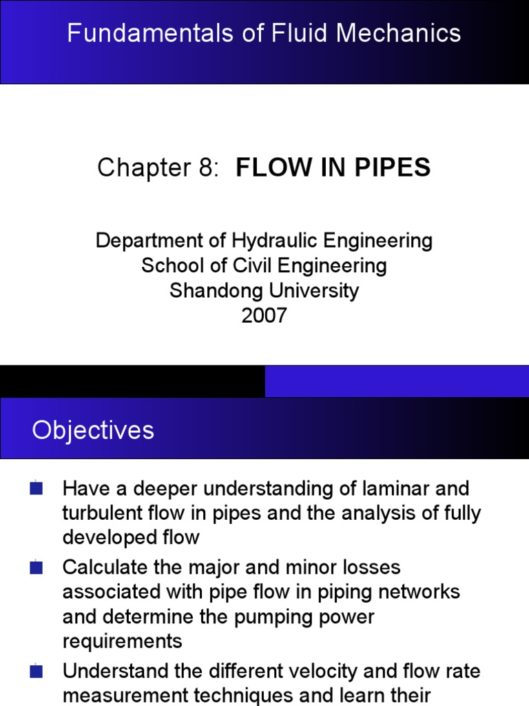 Understanding Pipe Flow Dynamics | PDF | Reynolds Number | Fluid Dynamics