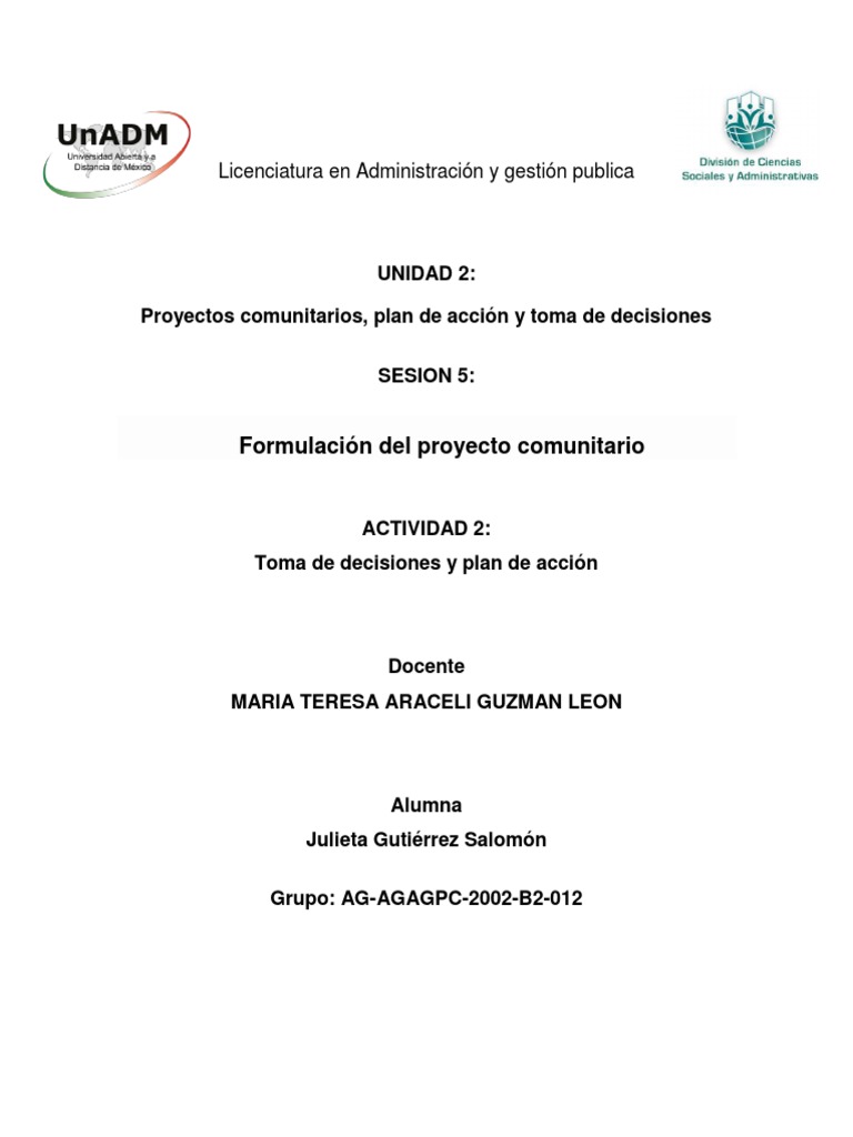 Formulación de Proyectos Comunitarios | PDF | Planificación | Science