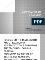 Assessment of Learning: Francisco V. Bautista JR