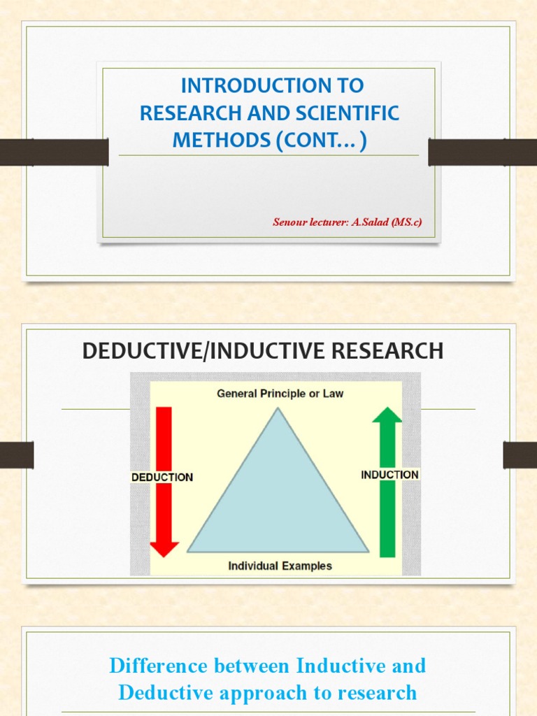 Inductive vs. Deductive Research Methods | PDF | Deductive Reasoning ...