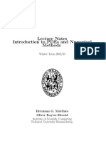 Lecture Notes Introduction To Pdes and Numerical Methods: Winter Term 2002/03