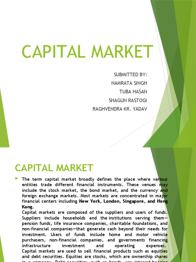 Overview of Capital Markets and Reforms | PDF | Capital Market ...
