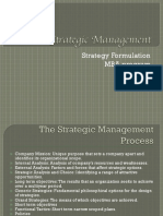 Strategy Formulation MBA Program