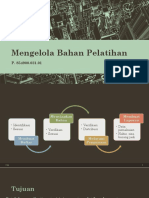 Mengelola Bahan Pelatihan