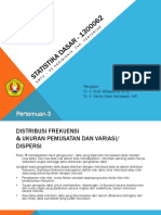 MATERI 3 Distribusi Frekuensi Ukuran Pemusatan Dan Variasi Dispersi