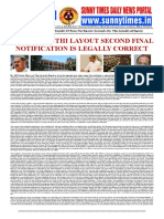 Bda Arkavathi Layout Second Final Notification Is Legally Correct