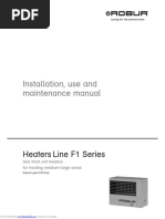 Installation, Use and Maintenance Manual: Heaters Line F1 Series