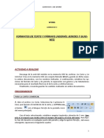 Formato de texto y párrafo en Word