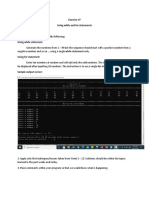 Exercise #7 - Using While and For Statements