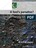 CTPD - Fools Paradise - Zambia Mining Tax Regime Briefing Paper Final