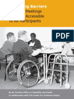 Planning Meetings That Are Accessible To All Participants: Removing Barriers