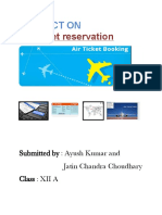 Air Ticket Reservation: Project On