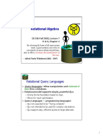 Relational Algebra and Query Languages