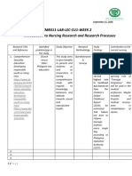 NCMB311-LAB-LEC-CU1-WEEK 2 Introduction To Nursing Research and Research Processes