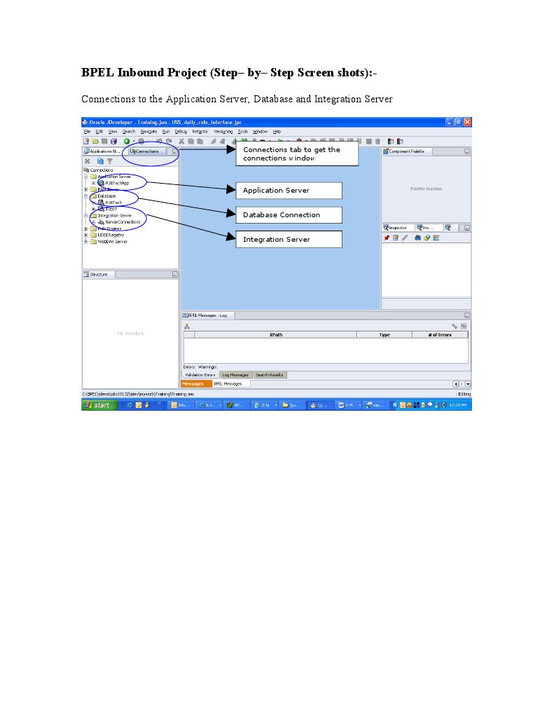BPEL Inbound Project (Step - by - Step Screen Shots) | PDF | Databases ...