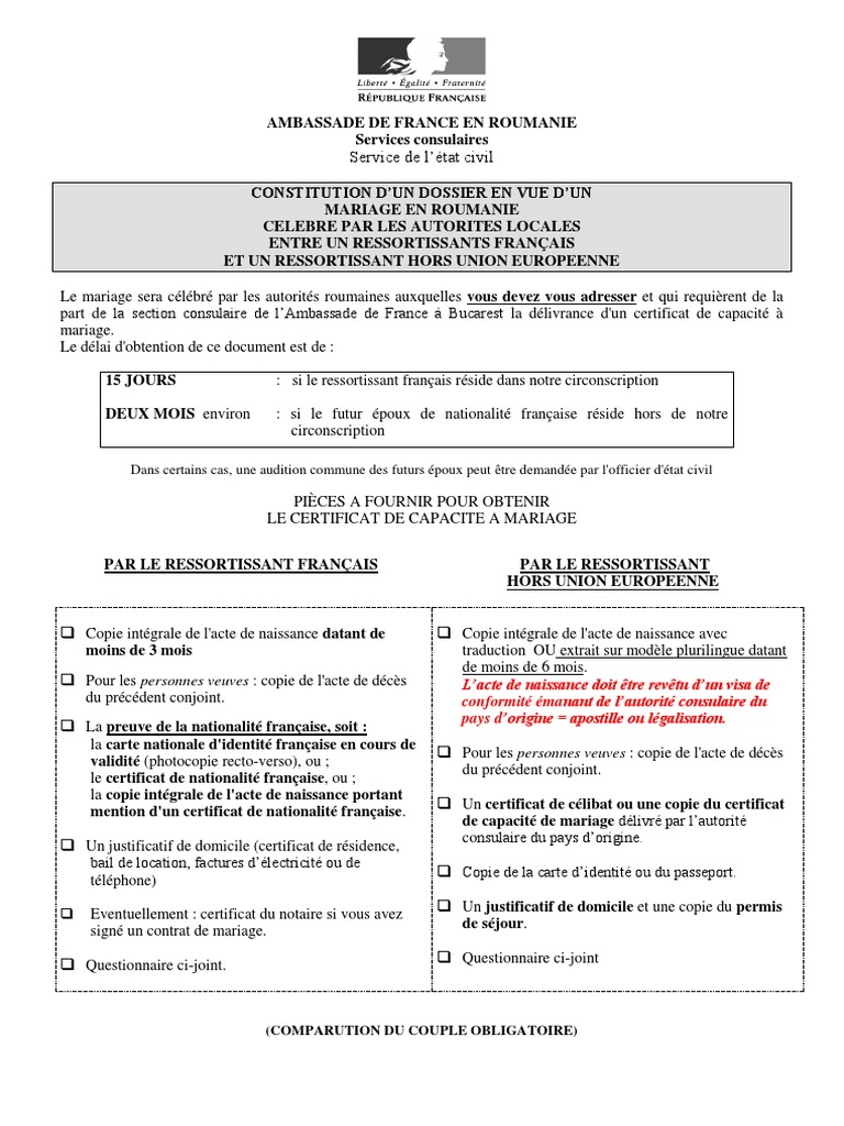 Télécharger Un Modèle D Acte De Mariage Plurilingue Gratuit