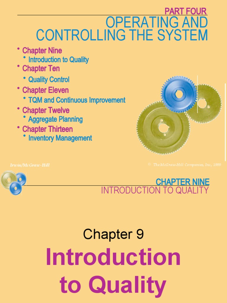 Operating and Controlling The System: Introduction To Quality | PDF ...