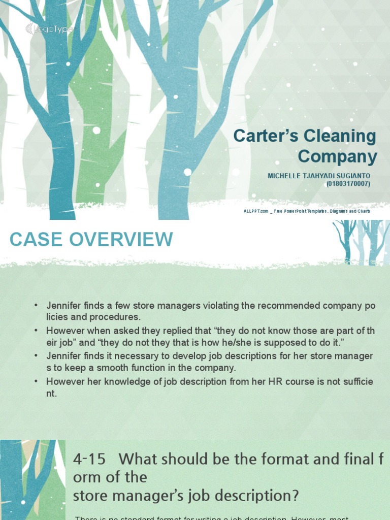 carter cleaning company case study solution chapter 3