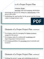 Elements of A Proper Project Plan