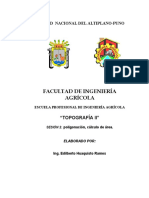 Levantamiento topográfico con teodolito y cálculo de áreas