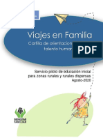 Cartilla Viajes en Familia. Orientaciones para El Talento Humano