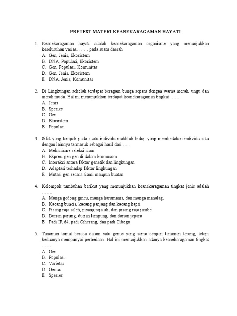 Pre test pdf griya taman