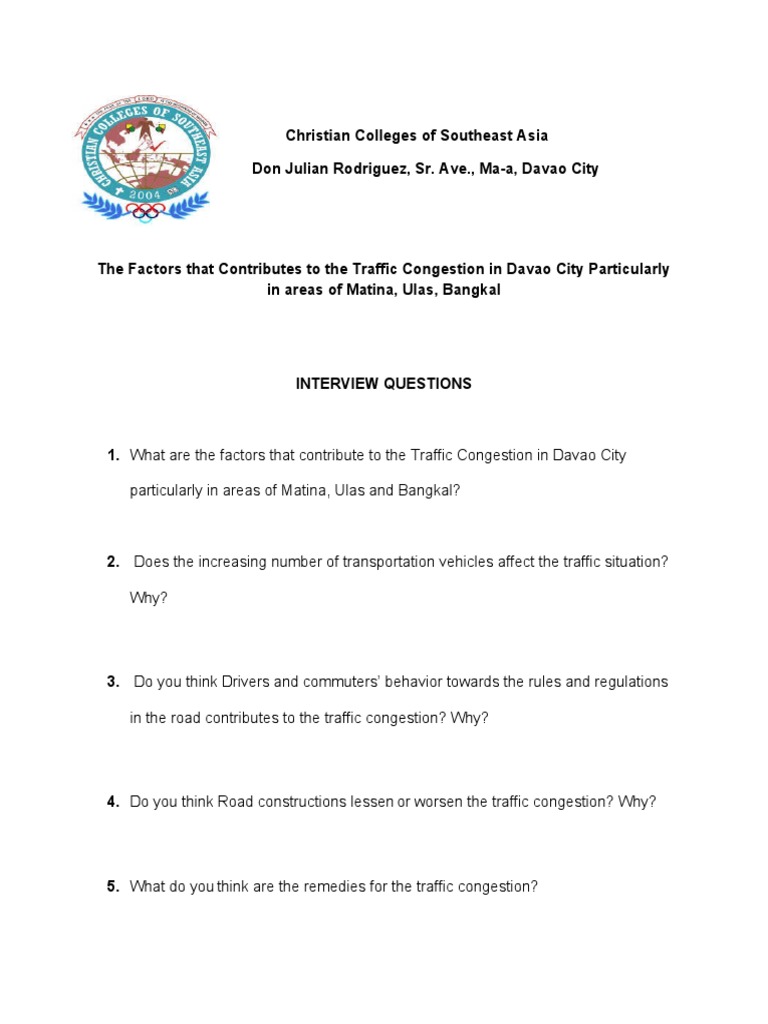 Particularly in Areas of Matina, Ulas and Bangkal? | PDF | Career ...