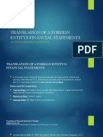 Translation of A Foreign Entitys Financial Statements