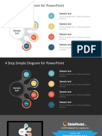 4 Step Simple Diagram For Powerpoint: Sample Text