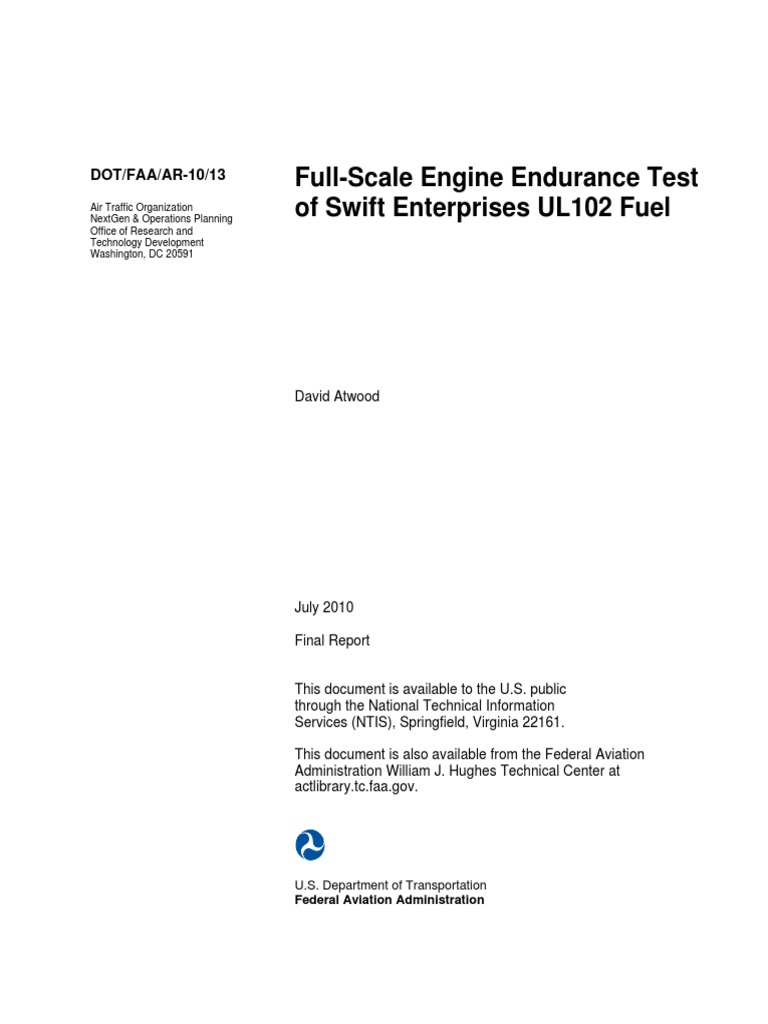 FullScale Engine Endurance Test of Swift Enterprises UL102 Fuel PDF