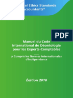 Manuel Du Code International de Deontologie Pour Les Experts Comptables y Compris Les Normes Internationales Dindependance Edition 2018 PDF